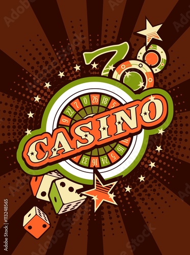 Casino background poster print