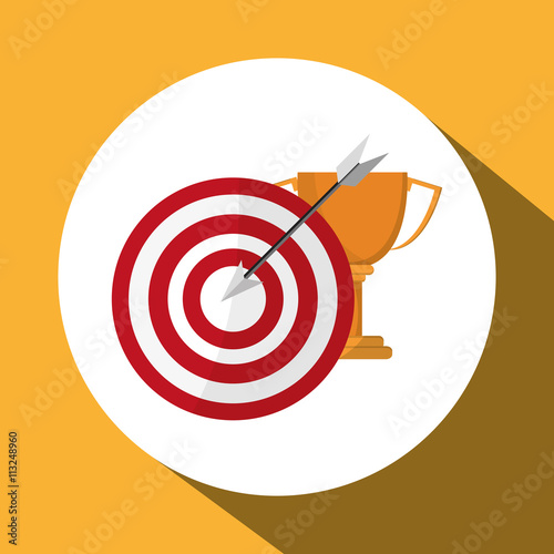 Success design. Winner icon. Flat illustration, vector graphic