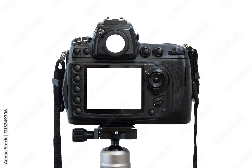 Camera professional isolated, Clipping path