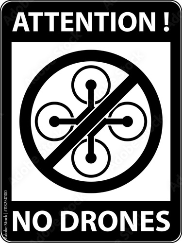 No drone, multicopter prohibited symbol. Vector.