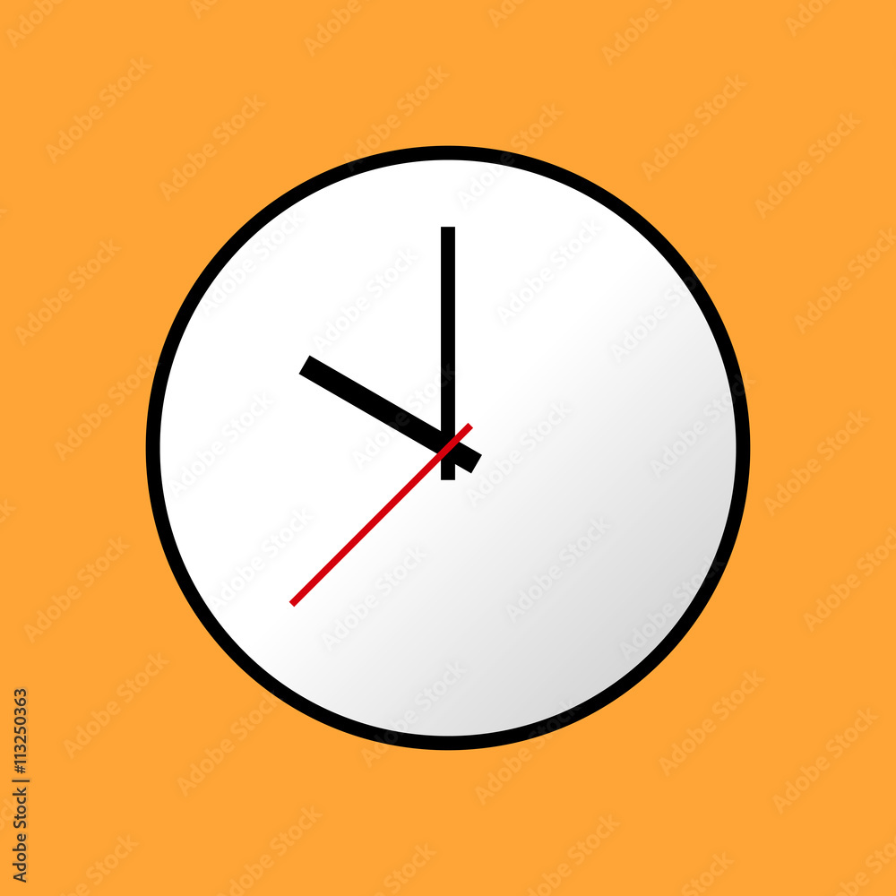 Clock icon, Vector illustration, flat design EPS10 Clock icon, Vector illustration, flat design EPS10