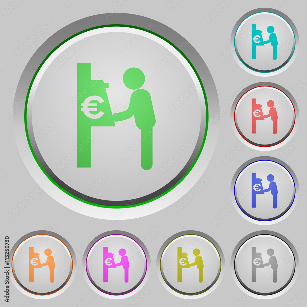 Euro cash machine push buttons Euro cash machine push buttons