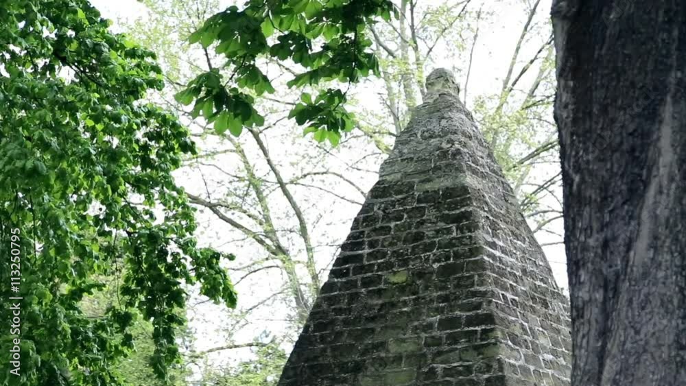 Little pyramid in Monceau parc in Paris