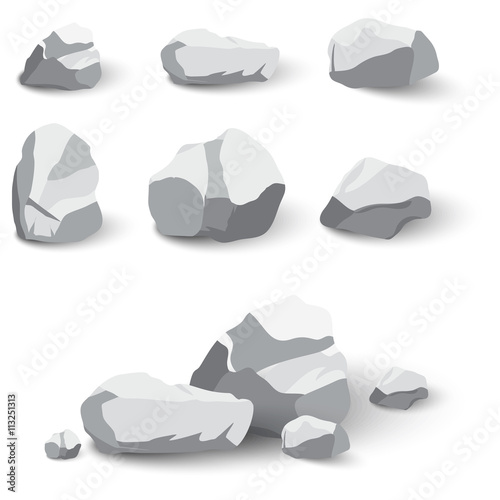 Collection of rocks and stone pile