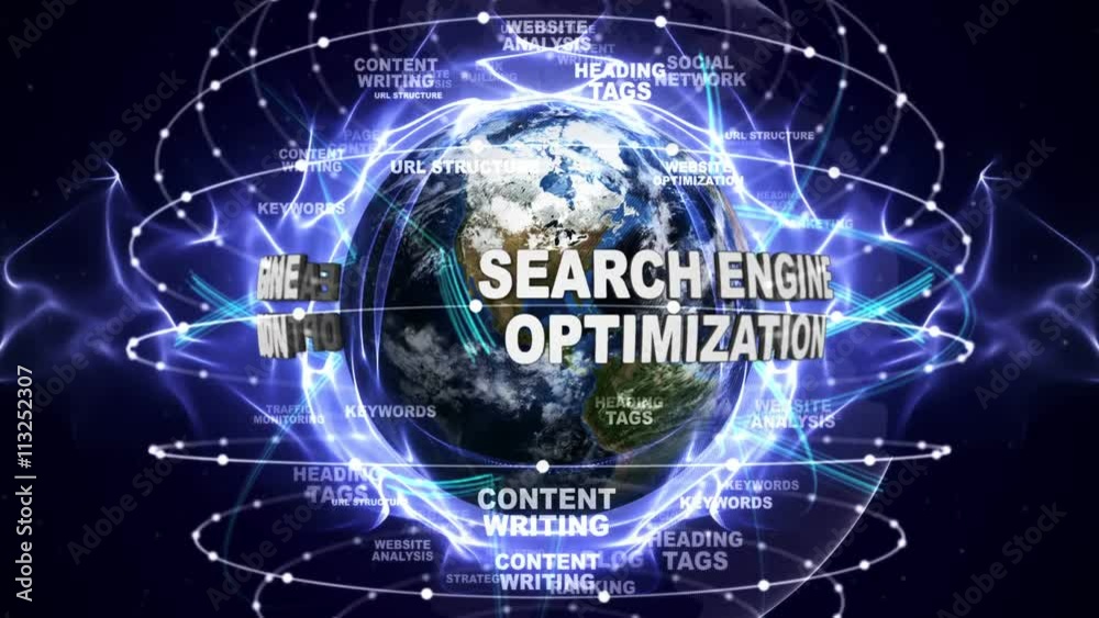 SEARCH ENGINE OPTIMIZATION Text Animation and Earth, Loop, 4k
SEARCH ENGINE OPTIMIZATION Text Animation and Earth, Loop, 4k
