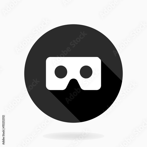 Fine Vector Flat Icon With VR Logo