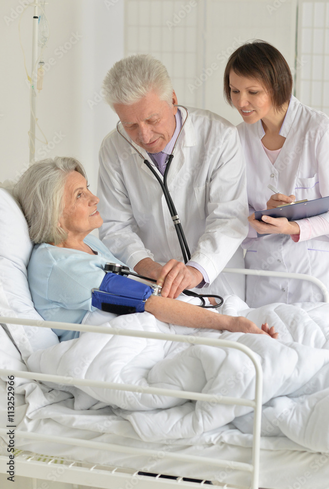 Senior woman in hospital Senior woman in hospital