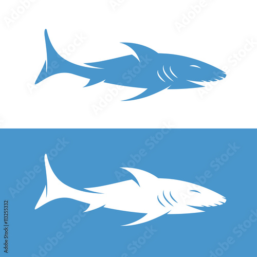 vector design template of  the abstract shark