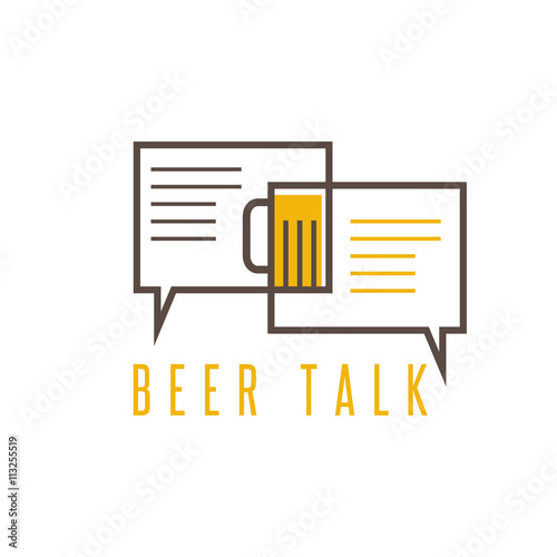 vector design template of beer talk concept