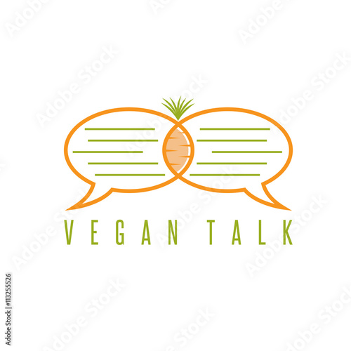 vector design template of healthy food talk concept
