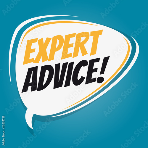 expert advice retro speech bubble