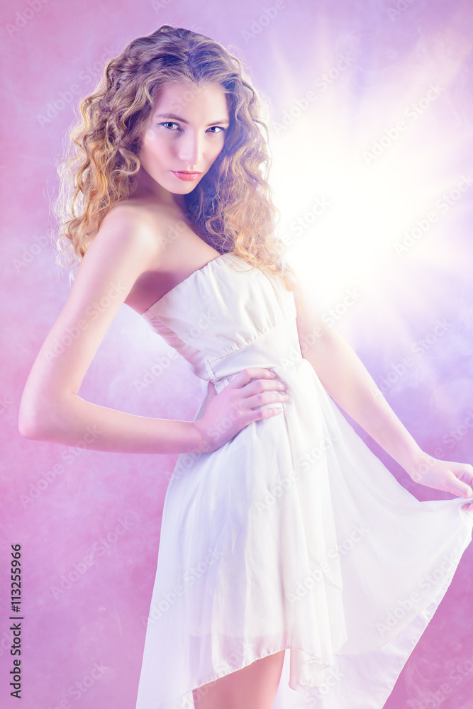 girl in light dress