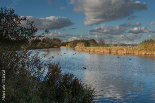River with clouds