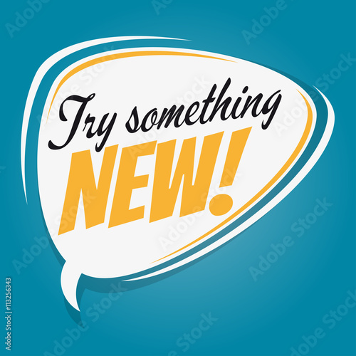 try something new retro speech bubble