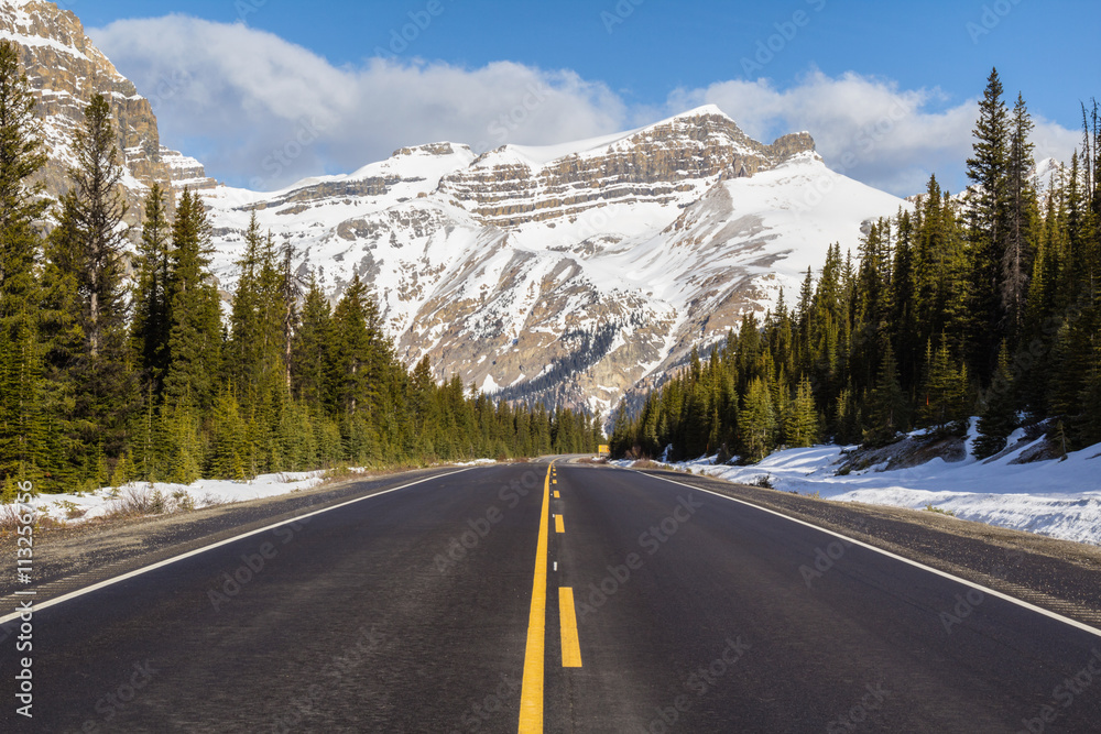 Road Trip in the Rocky Mountains. Picture taken in Icefields Pkwy, Alberta, Canada, near Banff. Road Trip in the Rocky Mountains. Picture taken in Icefields Pkwy, Alberta, Canada, near Banff.