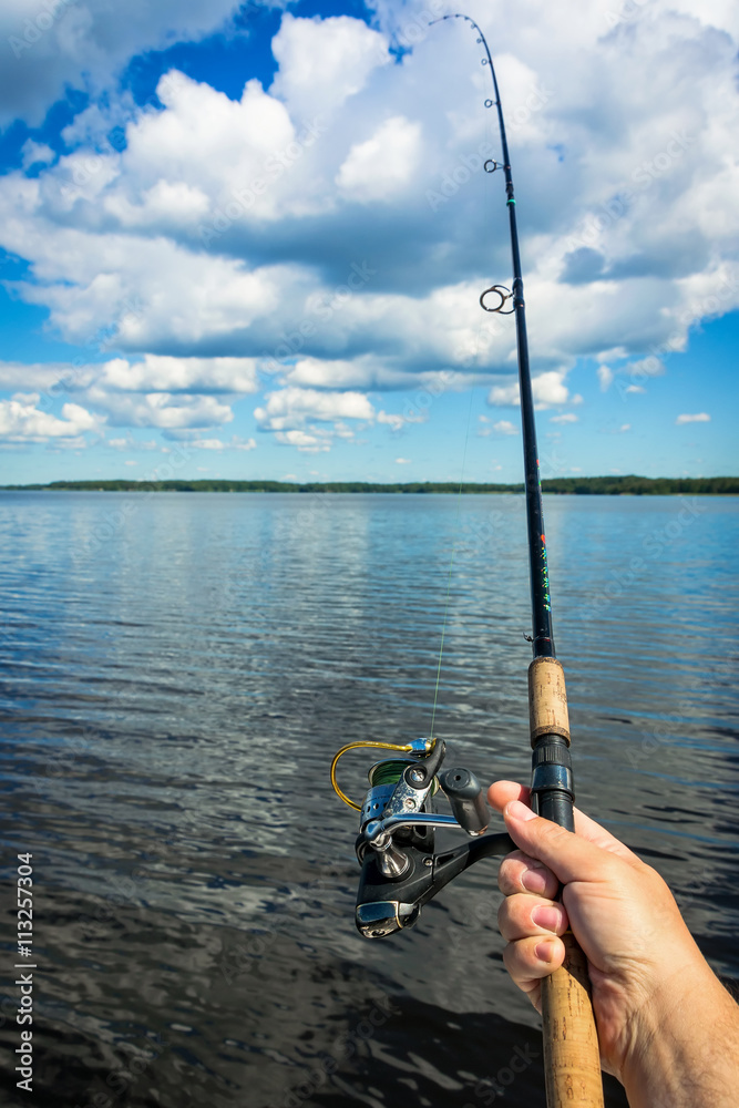 Fishing in Swedish lake Fishing in Swedish lake