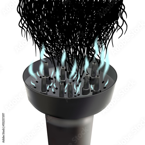 Diffuser hair. Nozzle for the hair dryer. The device for creating volume and curls.