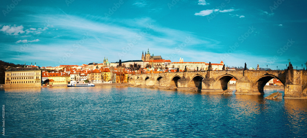 Charles Bridge, St. Vitus Cathedral and historical Prague