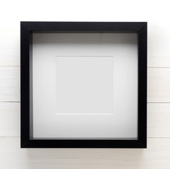 Thick border Photo frame. Black Blank photo frame to your photo.