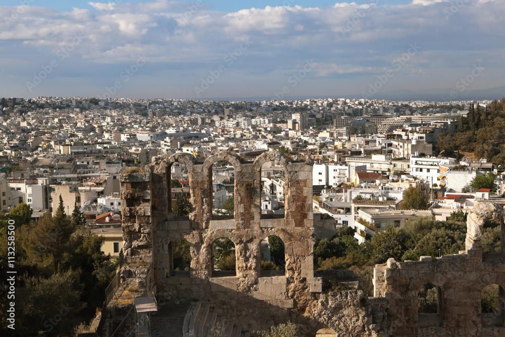 Амфитеатр Акрополя. Фрагмент. Афины, Греция.