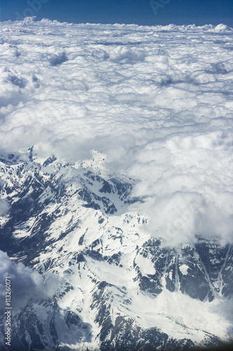 View from a plane, Alps