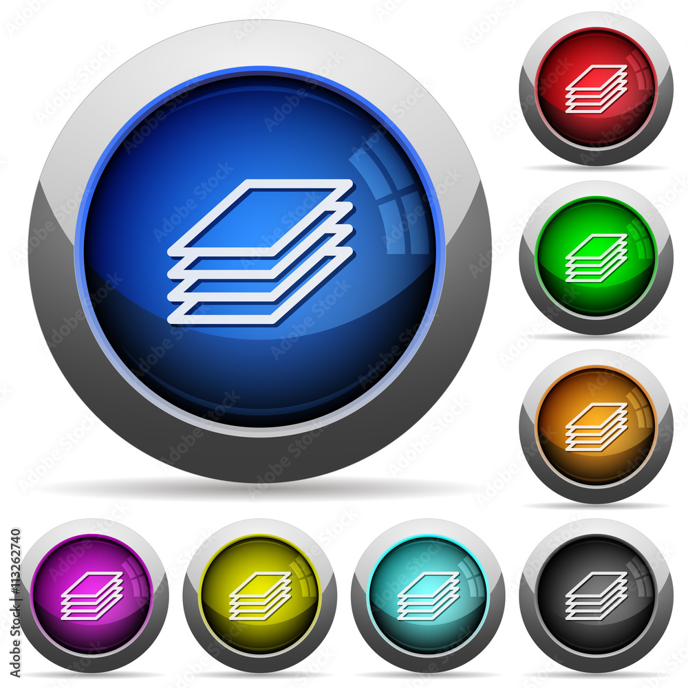 Printing papers button set Printing papers button set