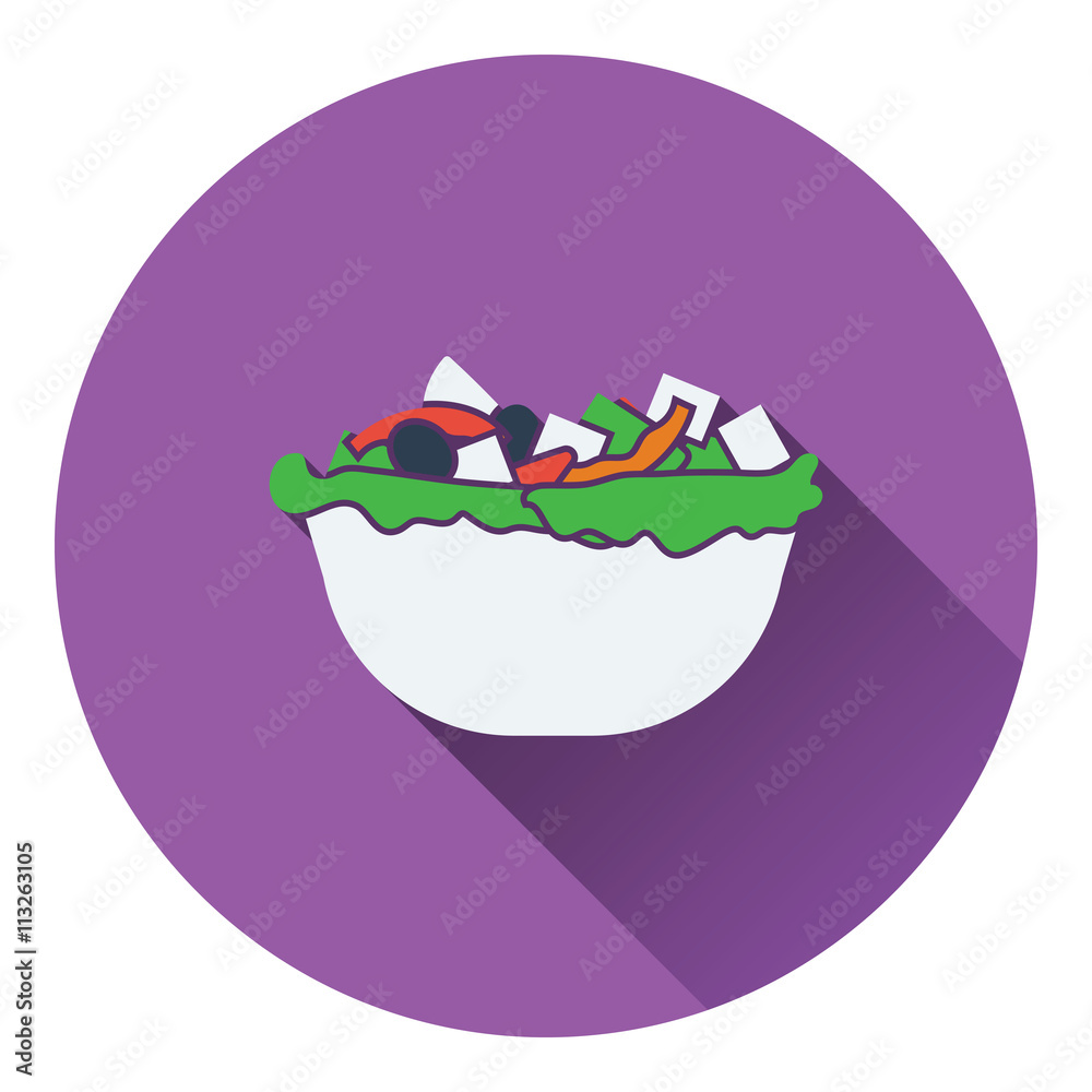 Salad in plate icon Salad in plate icon