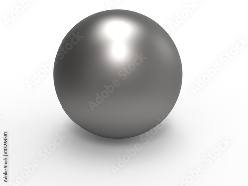 3D render - shiny metal sphere