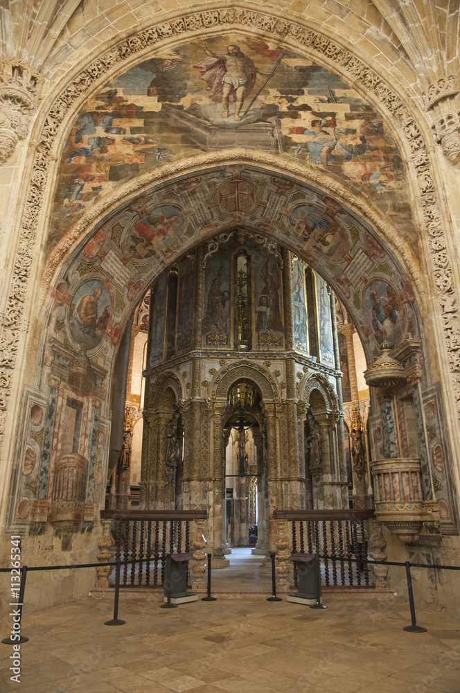 The Convent of the Order of Christ interior in Tomar, Portugal