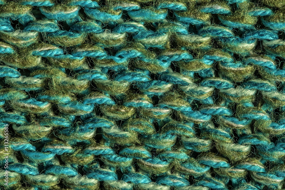 green wool texture backgroung