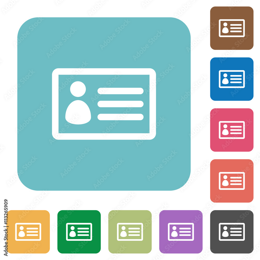 Flat ID card icons Flat ID card icons