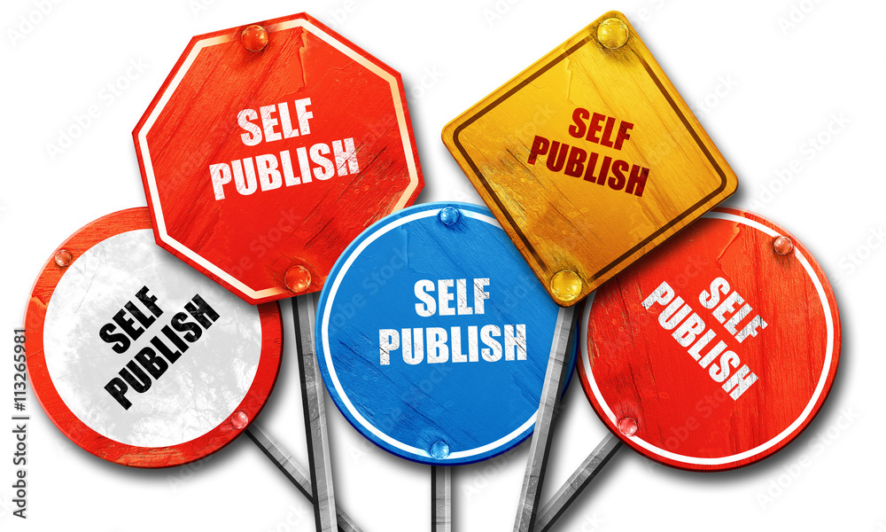 self publishing, 3D rendering, rough street sign collection self publishing, 3D rendering, rough street sign collection