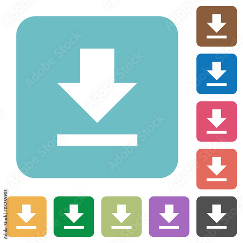 Flat download icons
