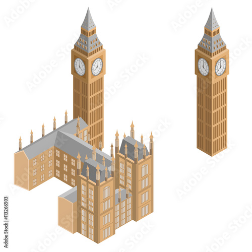 Big Ben - the clock tower and part of westminster palace, which is the Houses of Parliament.