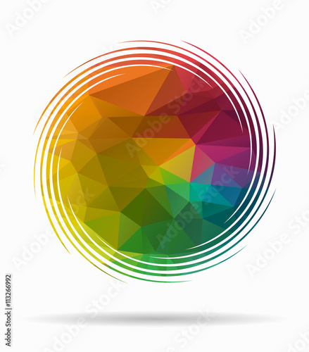 abstract circle poly icon