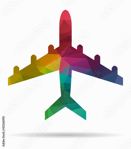airplane poly icon