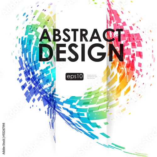 Abstract background with movement geometric elements