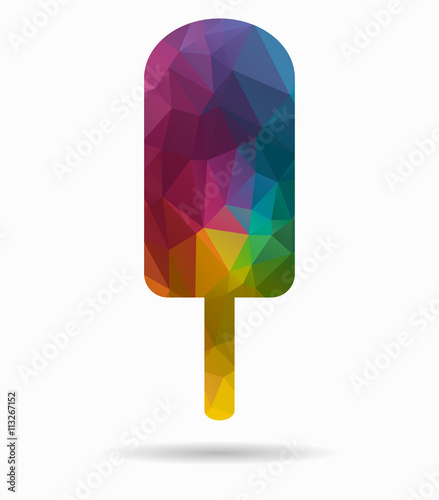 ice cream poly icon