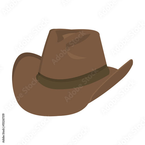 Cowboy hat icon cartoon. Singe western icon from the wild west set.