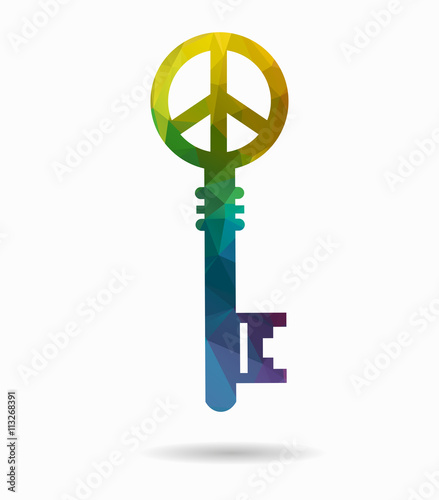 key to peace poly icon