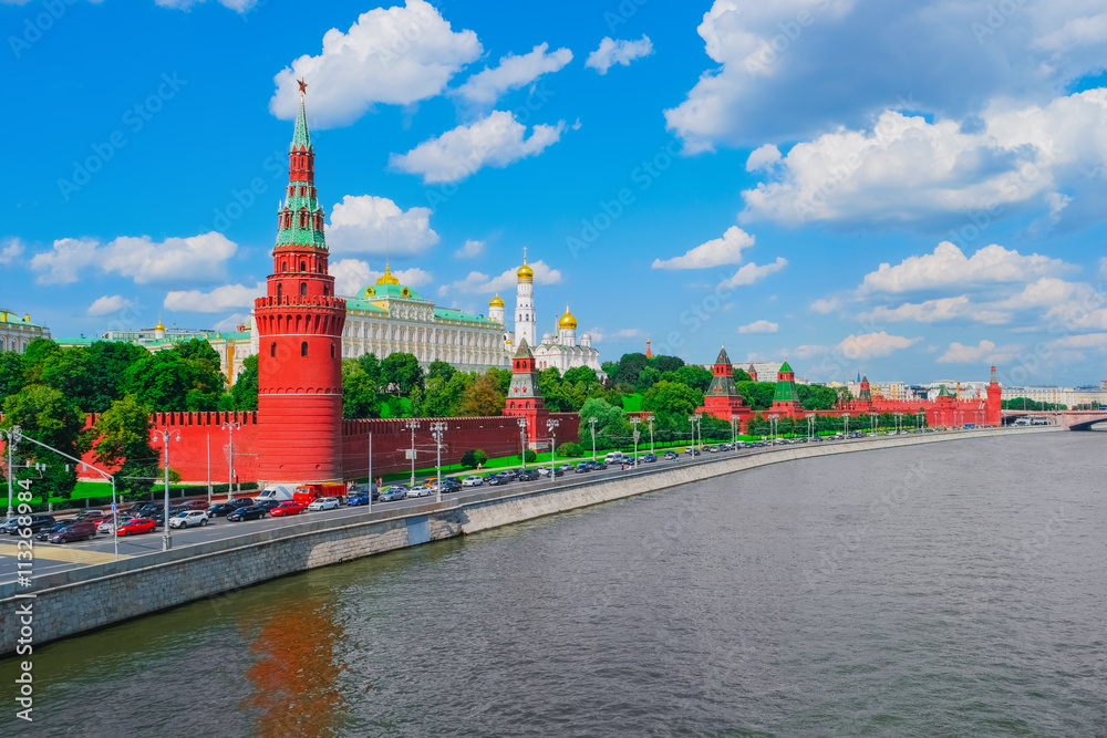 Moscow Kremlin and Moscow River in Russia