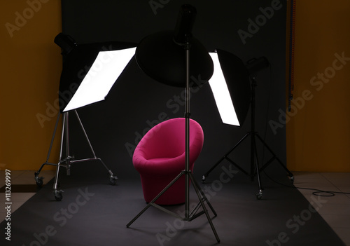 Interior of professional photo studio