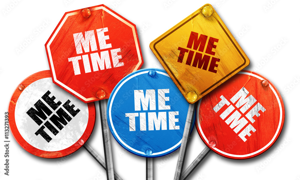 Fotografie me time, 3D rendering, rough street sign collection