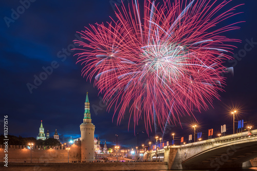 Fireworks over the Moscow Kremlin