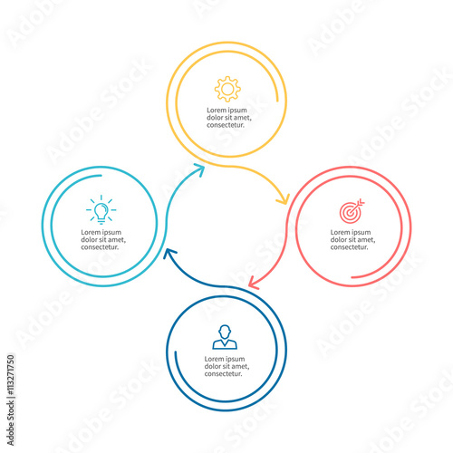 Linear infographics. Minimalistic chart, diagram.