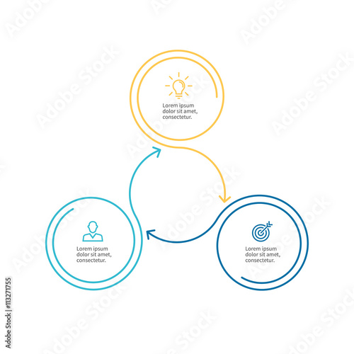Linear infographics. Minimalistic chart, diagram.