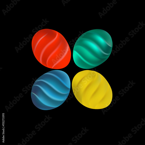 colorful fruit jelly candies isolated on black