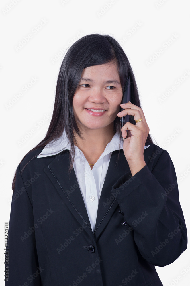 Business woman is using a smart phone. Business woman is using a smart phone.