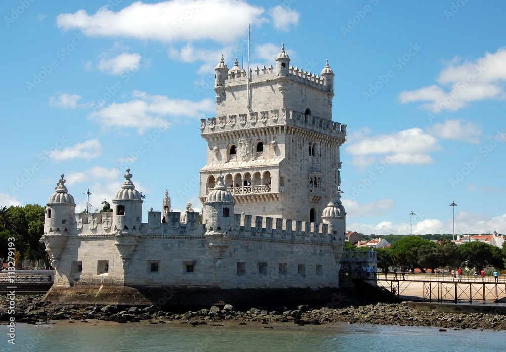 View on Belem tower in Lisbon, Portugal 