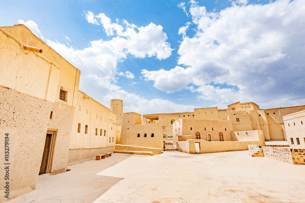 Bahla Fort in Ad Dakhiliya, Oman. It was built in the 13th and 14th centuries. It has led to its designation as a UNESCO World Heritage Site in 1987. Bahla Fort in Ad Dakhiliya, Oman. It was built in the 13th and 14th centuries. It has led to its designation as a UNESCO World Heritage Site in 1987.